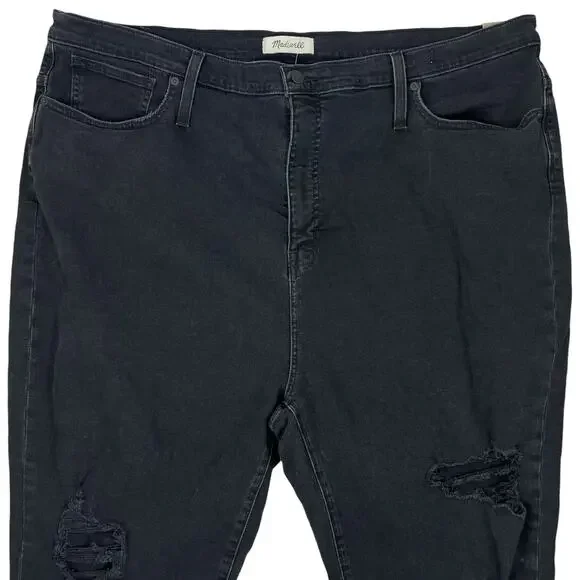 Madewell High Rise The Mom Jeans Renley Black Wash Size 37 - Picture 5 of 12